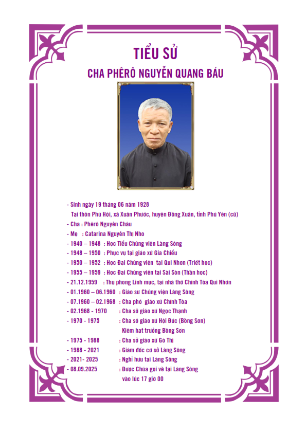 chabau2 Cha Phêrô Nguyễn Quang Báu