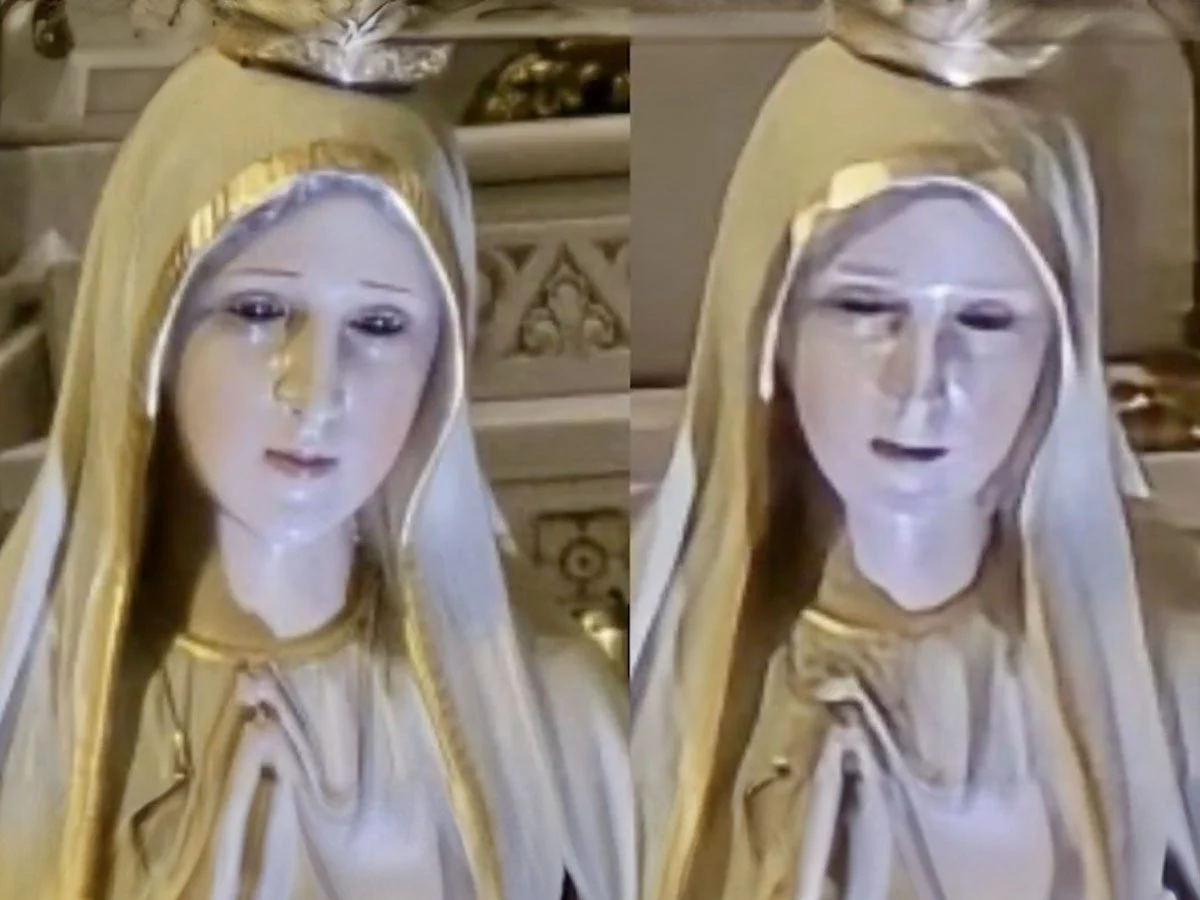 blinking-statue_credit-bluearmy Bức tượng Đức Mẹ Đồng Trinh'nhấp nháy' mắt tại 1 Nhà thờ ở Ohio, Hoa Kỳ