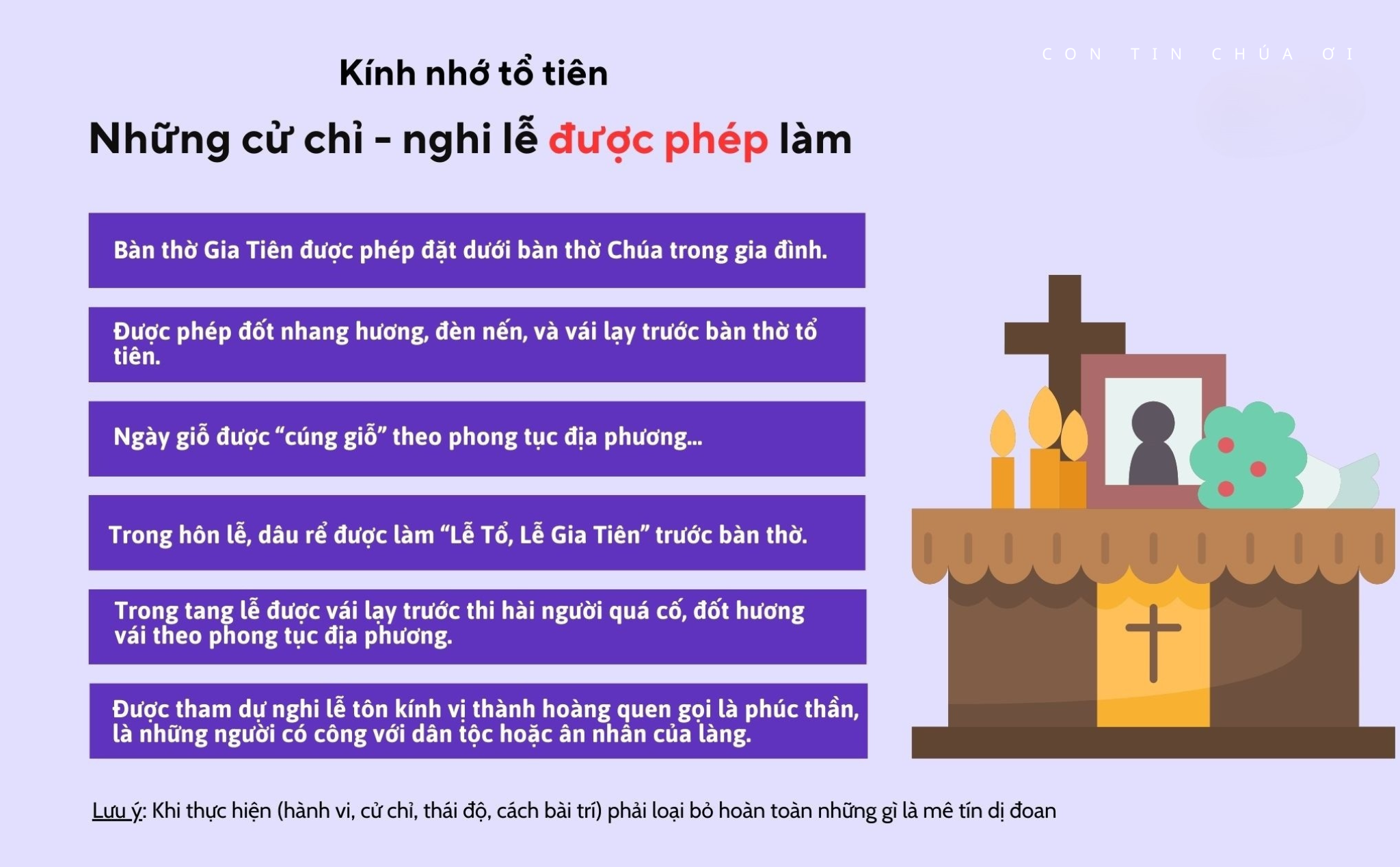 Kính nhớ tổ tiên - Những việc được phép và không được phép làm
